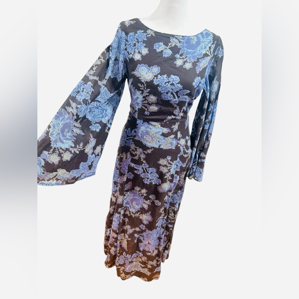 Free People Melrose Floral Maxi Dress | Open Back | Boho Romantic - Picture 3 of 8
